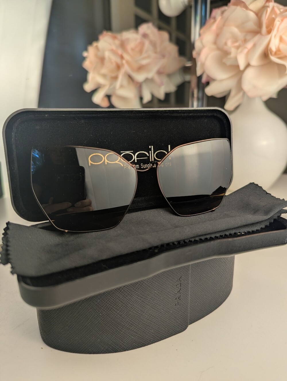 Prada - Tortoiseshell Cat-Eye Glasses - Picture 5 of 5